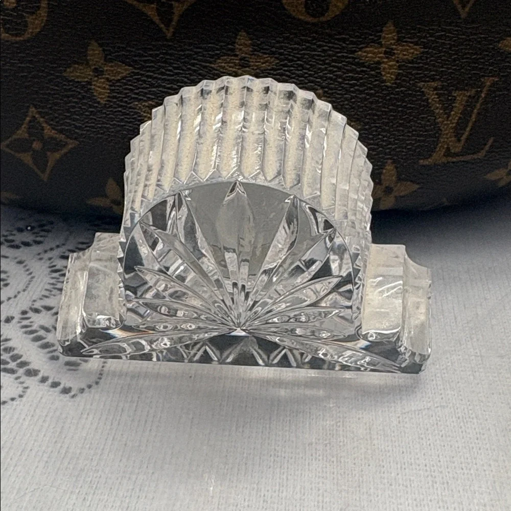 Waterford Crystal Clock with Black and Silver Details